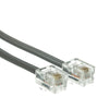 ACCL 7ft RJ11 6P/4C Straight Telephone Cord (Data), Modular Plug, Silver Satin