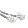 ACCL 7ft RJ11 6P/4C Reverse Telephone Cord (Voice), Silver Satin