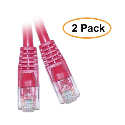 ACCL 7 Feet RJ45 Snagless/Molded Boot Red Cat6 Crossover Ethernet Lan Cable