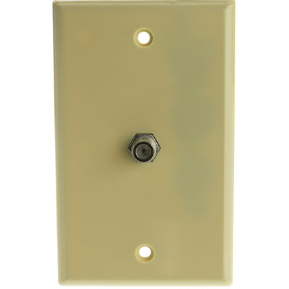 ACCL TV Wall Plate with 1 F-pin Coupler (Ivory)