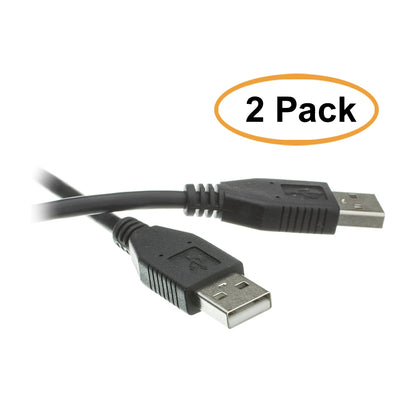 ACCL 6ft USB 2.0 A Male to A Male Cable, 28/24 AWG, Black