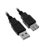 ACCL 10ft USB 2.0 A Male to A Female Extension Cable, Black