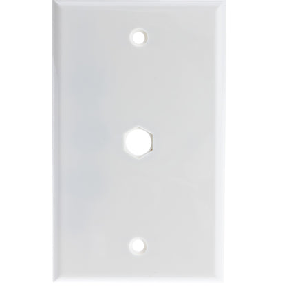 ACCL 1 hole for F-pin Connector Wall Plate, White