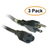 ACCL 6ft NEMA 5-15P to NEMA 5-15R Power Extension Cable, SJT, 14 AWG, 3 Conductor, 15 Amp, Black