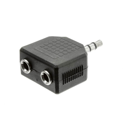 ACCL 3.5mm Stereo Male to Dual 3.5mm Stereo Female Stereo Splitter, Black