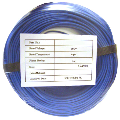 ACCL 500ft Security & Alarm Wire, 22AWG 2 Conductor, Stranded, CMR/Inwall rated, Coilpk, Blue