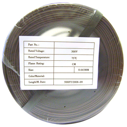 ACCL 500ft Security & Alarm Wire, 22AWG 2 Conductor, Stranded, CMR/Inwall rated, Coilpk, Brown