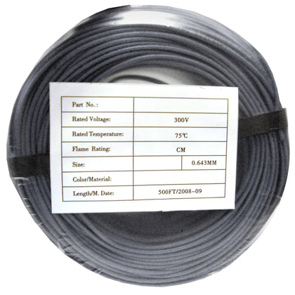 ACCL 500ft Security & Alarm Wire, 22AWG 2 Conductor, Solid, CMR/Inwall rated, Coilpk, Gray